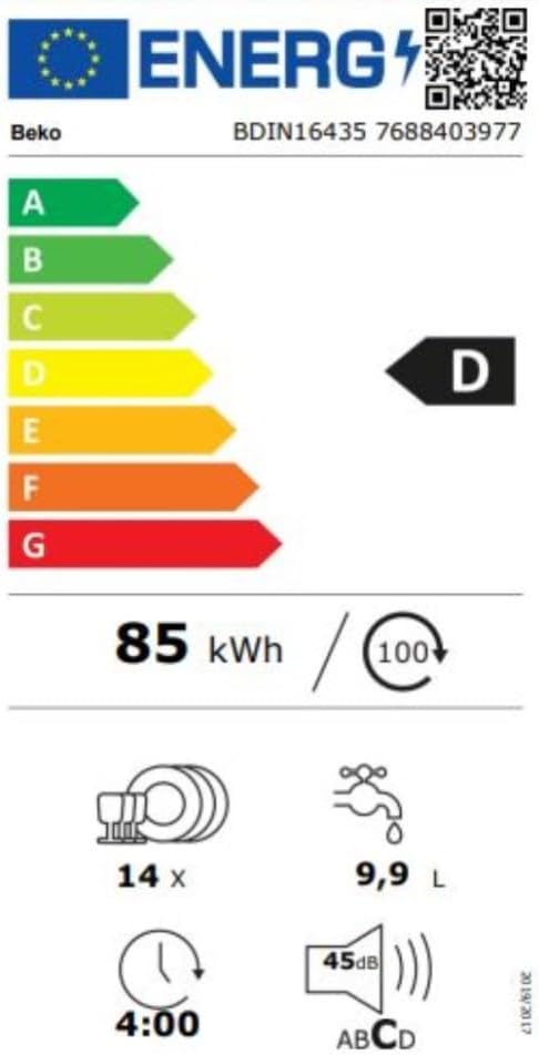 Beko BDIN16435 Energy Label
