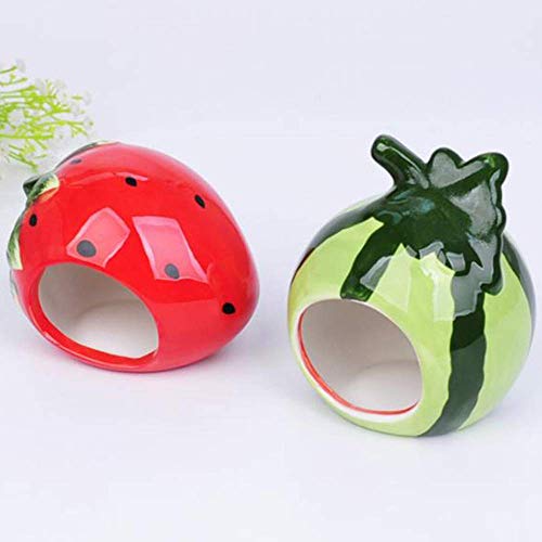 Gutongyuan Hamster Hideout Ceramic Adorable Cartoon Shape Hamster House Chinchilla Mini Hut Small Animal Hideout Cave Cage Accessories thumb #2
