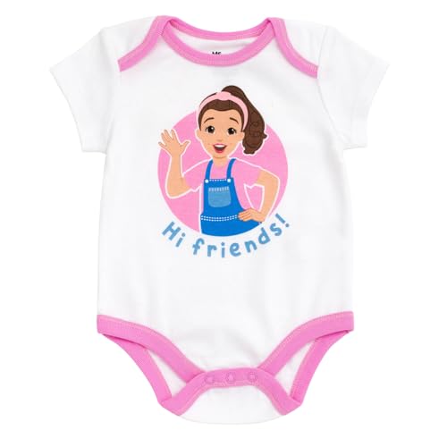 Ms. Rachel Baby Girls 3 Pack Cosplay Bodysuits Newborn to Infant Sizes (Newborn - 24 Months)3