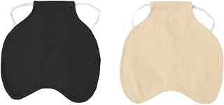 Laroal 2 Protectores de Plumas para Aves de Corral, para Mascotas, para la Espalda, Delantal de Silla de Montar para gallinas, Doble Capa, Color Negro y Caqui.