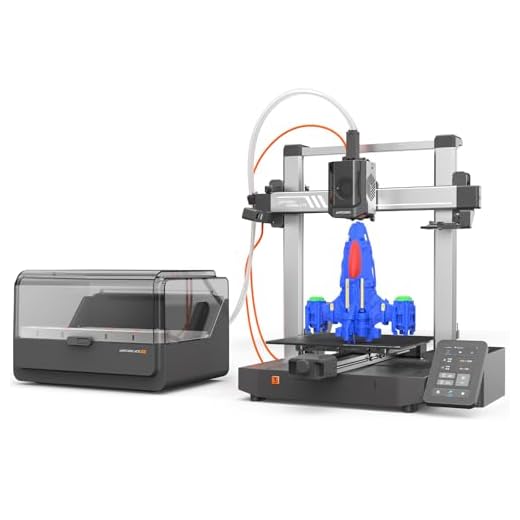 ANYCUBIC Kobra 3 V2 Combo Stampante 3D FDM, Stampa Multicolore (4-8 Colori), Asciugatura e Stampa, 600 mm/s ad Alta Velocità, Livellamento Automatico LeviQ 3.0, Lavoro con i Principali Filamenti