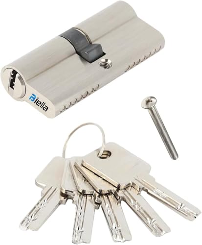 Biella Door Lock Cylinder 70mm (35-35) with 5 Computer Keys Lock Anti-Rust Suitable For Wooden Doors Aluminum Doors (PACK OF 1)