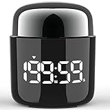 Dreamhigh® Temporizador Cocina, Forma de Botella Redonda Temporizador Digital con LED Pantalla Completa, 2 Niveles de Brillo, 3 Niveles de Volumen para Cocina/Reunión/Clase