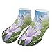 VstaDank Butterflies Fall on Flowers Ankle Socks 5 Pairs Fashion Invisible Low Cut Sock for Adult Casual Short Sock Soft Cozy No Show Socks