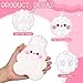 NEWEST Rabbit Plush Kpop Photocard Holder with Keychain, Cute Bunny ID Badge Holder Protector, Soft Cartoon Animal Photo Case Sleeve Stationery for Idol ID Card Student Worker Bag Charm Pendant, Pink