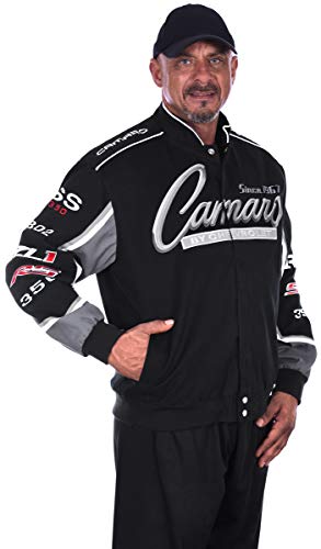 JH DESIGN GROUP Men's Chevy Camaro Collage Embroidered Cotton Twill Jacket - Image 3