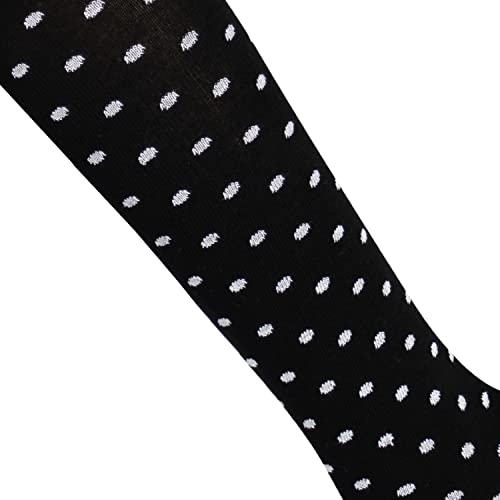Mysocks Unisex Knee High Long Socks Polka Dot Design Black #TOP1