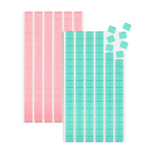 192 Pcs Adhesive Poster Sticky Tack Putty Wall Safe Tack Putty Removeable & Repositionable Sticky Mounting Putty Adhesive Mounting Putty for Wall Hanging Poster/PictureLight Blue Pink)