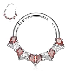 Silver:Clear CZ+Red CZ