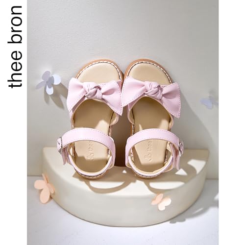 Image of THEE BRON Girls Pink Sandals Toddler Summer Dress Shoes(AA398 Toddler,Pink /7M)