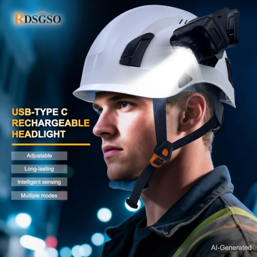Lámpara recargable para evitar caídas de linternas con clip manos libres para casco duro 2
