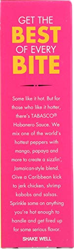 Image of TABASCO Brand Habanero Hot Sauce, Spicy Heat & Fruity Balance, Glass Bottle, Jamaican-Style, Packed with Heat, Great for Wing Sauce, Shrimp Kabobs, & More, 2 Fl Oz (Pack of 2)