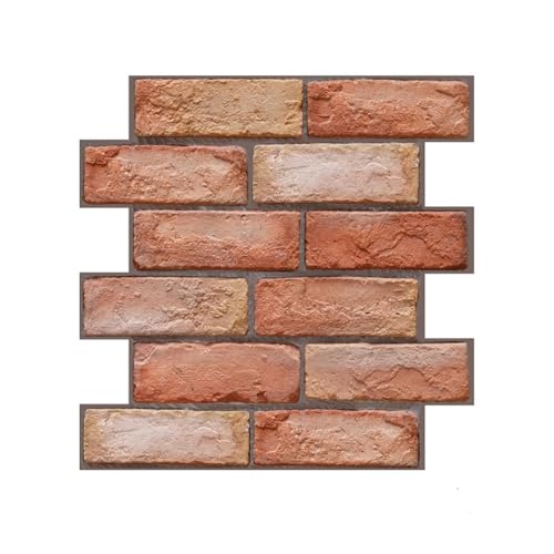 XIFUHUI 10 pannelli da parete 3D autoadesivi, carta da parati in pietra, 30 × 30 cm, carta da parati in PVC impermeabile, adesivo da parete per soggiorno, camera da letto, sfondo TV, decorazione