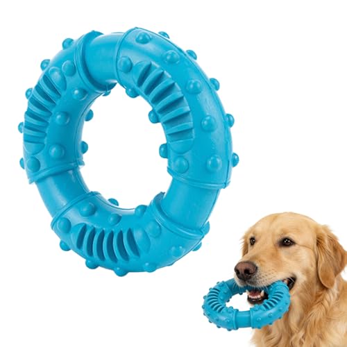 HAOXYO Gioco da Masticare Resistente in Gomma Naturale, Anello da Masticare con Noduli Testurizzati per la Salute Dentale, Cani per Masticatori Aggressivi Gioco Interattivo