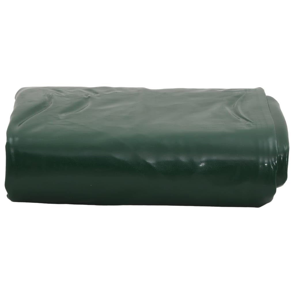 Green Canvas Cover 5x5 m 650 g/m² Waterproof Windproof Outdoor Tarp with Metal Grommets, UV and Mold Resistant Heavy Duty Dust Protection for Garden Furniture and Camping