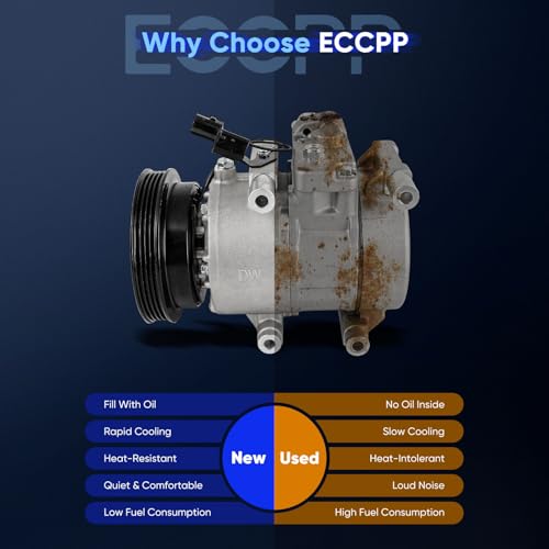 Image of ECCPP A /C Compressor with Clutch Fit for Kia Spectra Spectra5 2.0L 2007-2009 AC Compressor Strong Cooling
