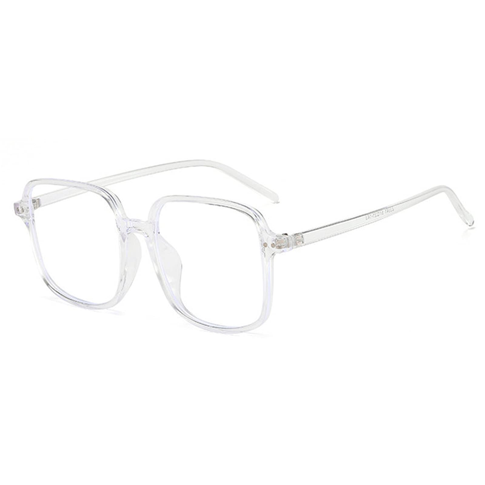 Kwadratowy Niebieski Okulary Do Czytania Blokujące Światło, Modne Okulary Do Czytania Dla Mężczyzn I Kobiet, Okulary Komputerowe Z Powłoką Antyrefleksyjną/Przeciwzmęczeniową, 0-3,5/Transpare