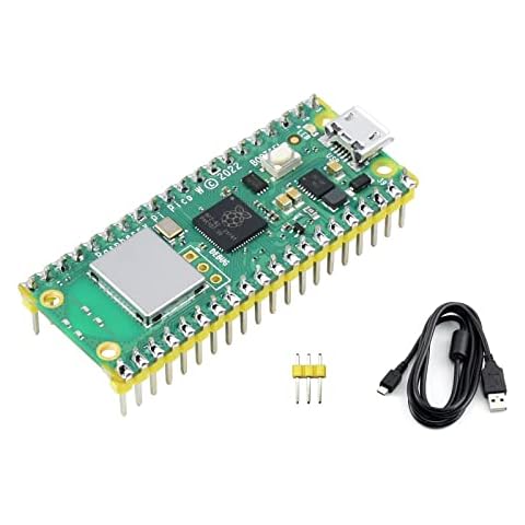 Waveshare Pre-Soldered Raspberry Pi Pico W RP2040 Microcontroller Board Mini Board Kit Based on Raspberry Pi RP2040 Dual-core Processor,Built-in WiFi,Support C/C++/Python Cover