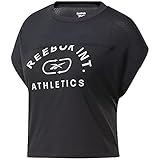 Reebok Damen Wor Supremium Logo Tee, Black, GV3259, Gr. L