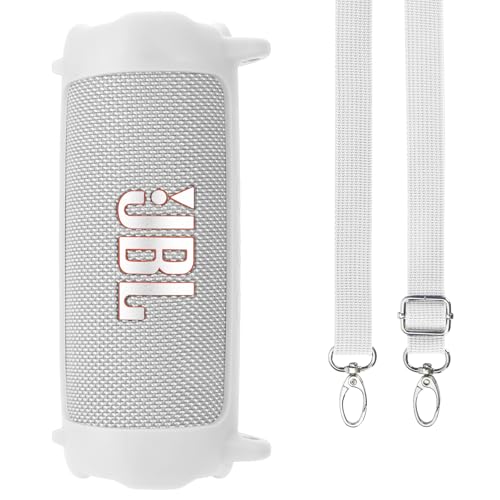 Lebakort�V���R���P�[�X�ɓK������JBL FLIP 7 Bluetooth�Ή� �|�[�^�u���X�s�[�J�[ (�z���C�g �P�[�X)