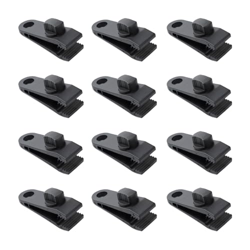 votuyet 12 Pcs Tarp Clips, Heavy Duty Lock Grip, Tarp