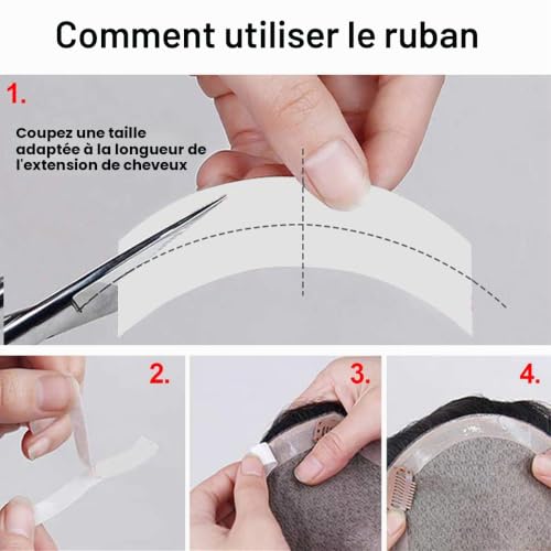 Natuce 2PCS 6 Mètres Perruque Ruban Adhésif, 20mm Extension de Cheveux Adhésif Double Face Colle Adhésif, Ruban Adésif, Perruque Adhésive Clair Etanche Ruban Adésif pour Extension de Cheveux – vue 3