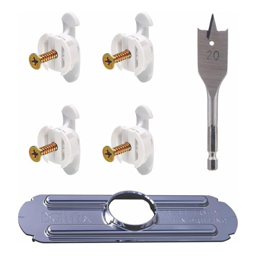 Image of Bullfix Drywall Hole Repair Kit 4 Pack - Wall Fixer, Holds 255lbs | Universal Anchors & Screws for Cavity Walls, Stud & Dot Dab, Dry Wall Repair Kits with Drill Bit & Guide