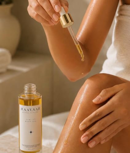 Image of After Bath Body Oil For Soft & Glowing skin|Oudh Fragnance |Jojoba Oil |Sesame Oil |Seabuckthorn Oil | After Shower on Wet Skin | Keeps Hydrated | Lightly Scented| For Daily Use (100 ml)