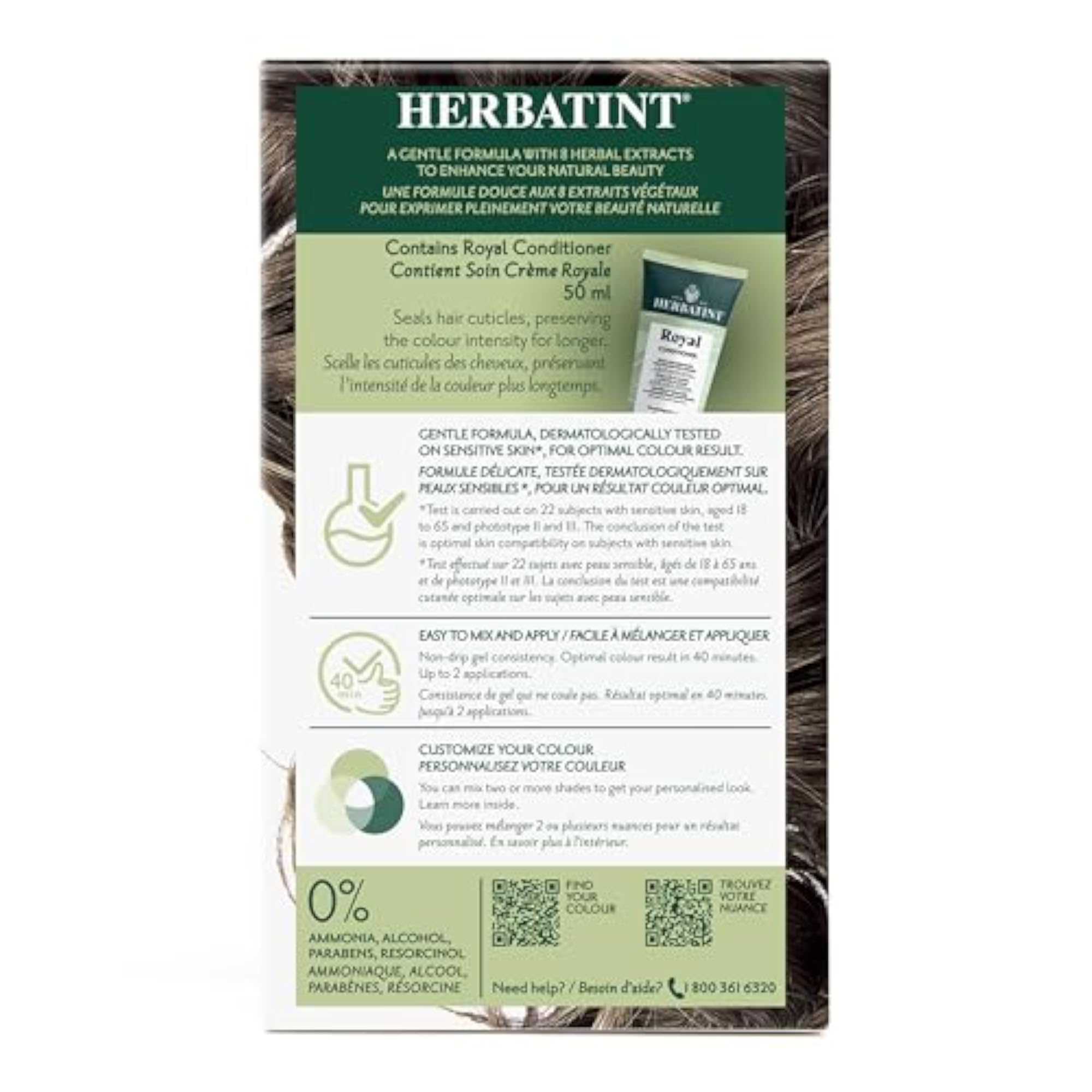Permanent Herbal Haircolour Gel 7C Ash Blonde - 135 ml
