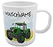 Kinder Tasse aus Kunststoff - Traktor für Junge Bauer Farmer Landwirt - beidseitig Bedruckt - Bruchsicher - Wunschnamen anpassbar personalisiert, Tassenfarbe:Kunststoff Tasse (Weiß)