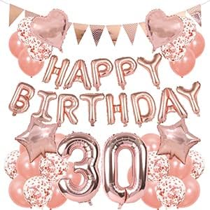 Amazon Lausatek 誕生日 バルーン 30歳 飾り付け 風船 セット バースデー Happy Birthday ガーランド 数字風船紙ふぶき入り 女の子 パーティー サプライズ 空気入れ付き ローズゴールド 風船 バルーン おもちゃ Amazon Lausatek 誕生日 バルーン 30歳 飾り付け 風船 セット バースデー Happy Birthday ガーランド 数字風船紙ふぶき入り 女の子 パーティー サプライズ 空気入れ付き ローズゴールド 風船 バルーン おもちゃ