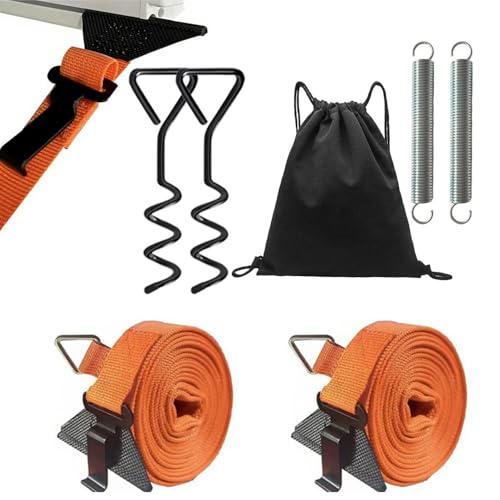 Shengou Sangle Anti Tempete pour Auvent de Camping Car,Tempête Accessoires de Camping,Sangle Tempête Store Camping Car,Kit de Fixation Store Banne Universelle de...