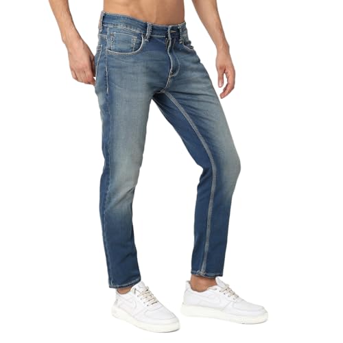 Image of Spykar Men's Slim Fit Low Rise Casual Jeans