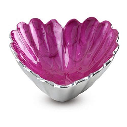 Julia Knight Heart Bowl, 7-Inch, Raspberry, Red