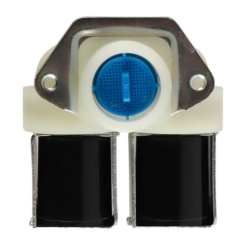 Tiardey Électrovanne Double d'admission pour Machine à Laver AC220-240V Fréquence 50/60Hz Électrovanne Universelle à Deux entrées et Une Sortie pour...