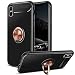 iPhone X Case, iPhone 10 Case, 360 Rotating Ring Grip Stand Kickstand & Magnetic Metal Patch Shock Absorbing Bumper soft TPU inner Hard PC Back Cover for iPhone X/10(2017)-Rose Gold-by DAUPIN