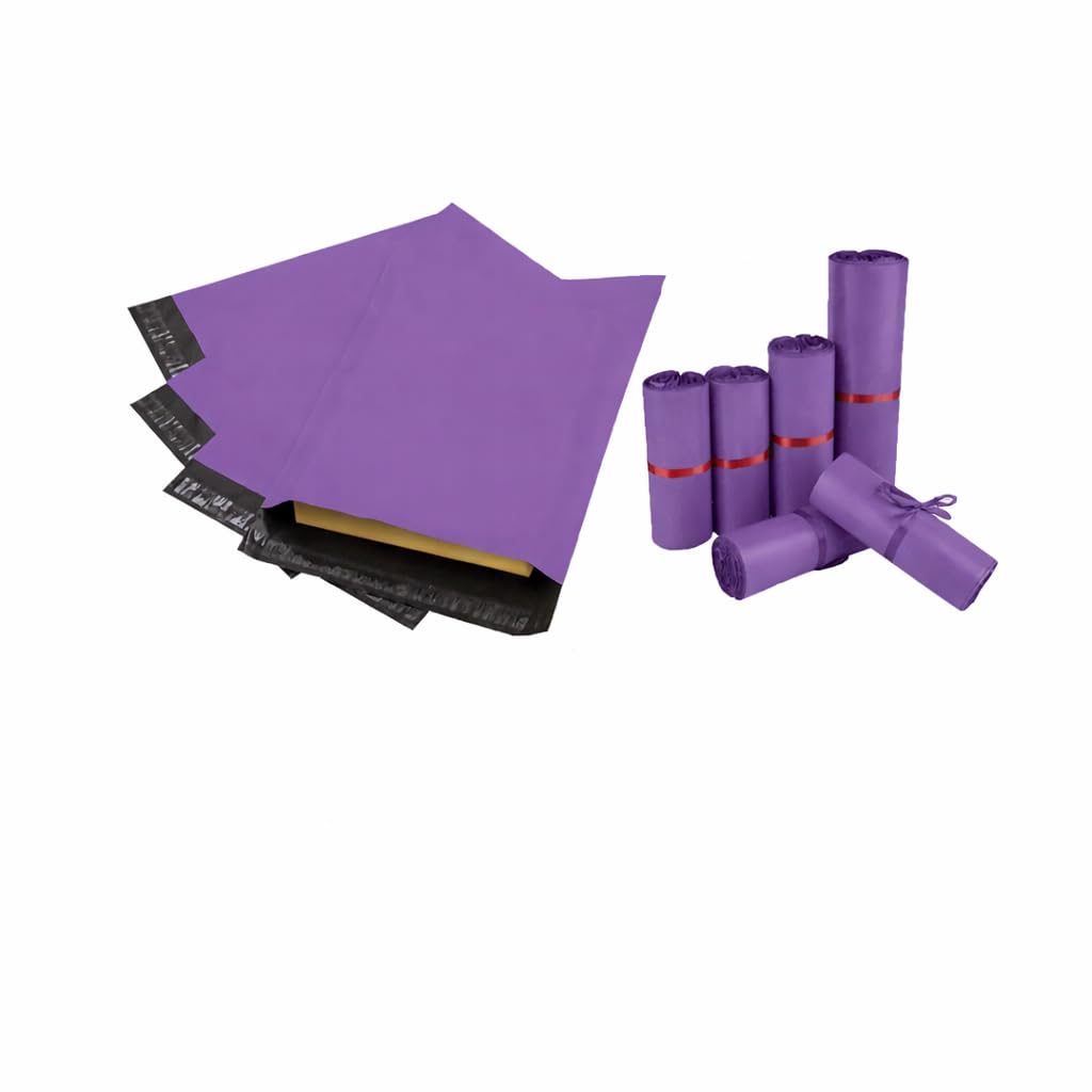 Bangypost Purple Poly Mailing Bags – Strong Self-Seal Postal Bags Use In Parcel, Delivery, Shipping, Mail, Package (100, 9"X12" (229Mm X 305Mm))