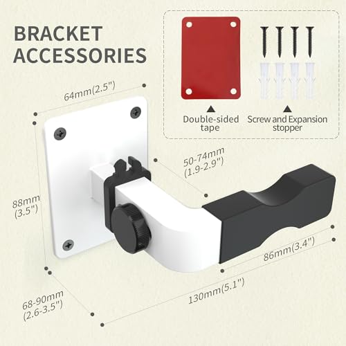 Image of Shark Vacuum Cleaner Wall Mount with Clip Mini Shark Cordless Vacuum Stand Compatible for Shark IX141 IZ562H IZ682H IZ361H IZ462H IZ163H IZ363HT IZ483H and V7 V8 V10 V11 V12 V15 (White+Clip)