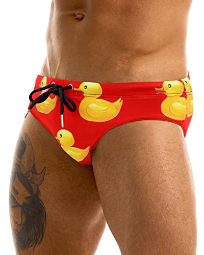 MIZOK Men's Sexy Cartoon Print Swim Bikini Low Rise Surfing Briefs Quick Dry Swimsuit Swimwear Short2