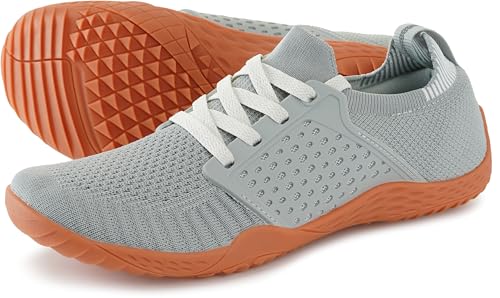 Image of WHITIN Women's Zero Drop Barefoot Trail Runner W63 | Lightweight & Breathable Knit Upper, High-Traction Rubber Outsole, Natural Stride, Versatile for Lifting, Hiking, Camping