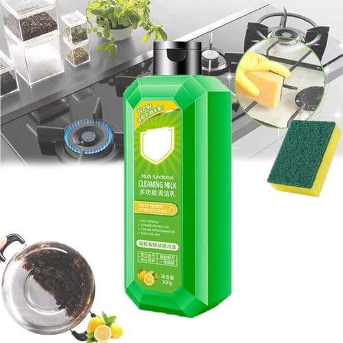 Leche limpiadora concentrada multifuncional potente, crema limpiadora multifuncional eficaz, leche limpiadora multifuncional para el hogar y la cocina (1Pcs)