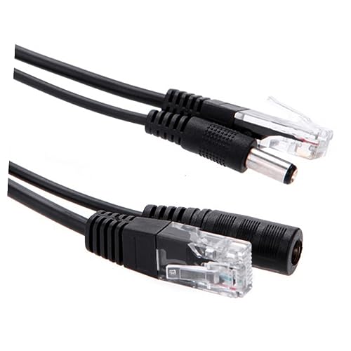 Cable divisor de conexión Poe Splitter 2 piezas para routers con conector 5.5 x 2.1mm miniatura 4
