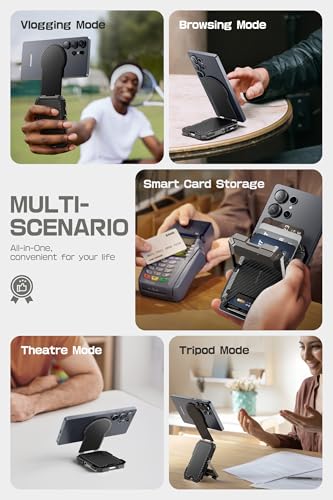 SUPCASE for MagSafe Wallet, Magnetic Wallet for Men, [5-Card Holder] [Adjustable Stand] [RFID Blocking] Phone Card Holder Tripod for Samsung Galaxy S25, Google Pixel 10 and iPhone 17/16/15/14, Carbon - Image 3