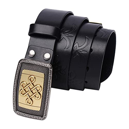 Ceinture cuir western et boucle motard relief pour look biker jean
