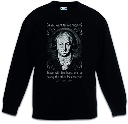 Sweat-shirt noir enfant Goethe pour stopper les pulls irritants