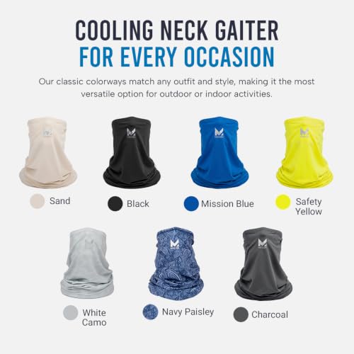 Image of MISSION Multi-Use Neck Gaiter Face Mask for Ski & Outdoors, UPF 50, Breathable Lightweight Fabric