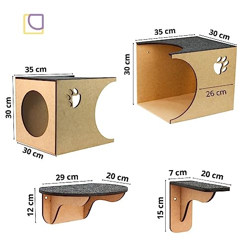 Melhor playground de gatos circuito de parede kit grande brinquedo pet 11 peças nicho toca casinha p
