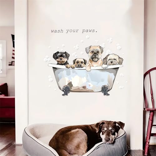 Vinilo Decorativo Perrito para Baño y Dormitorio miniatura 1