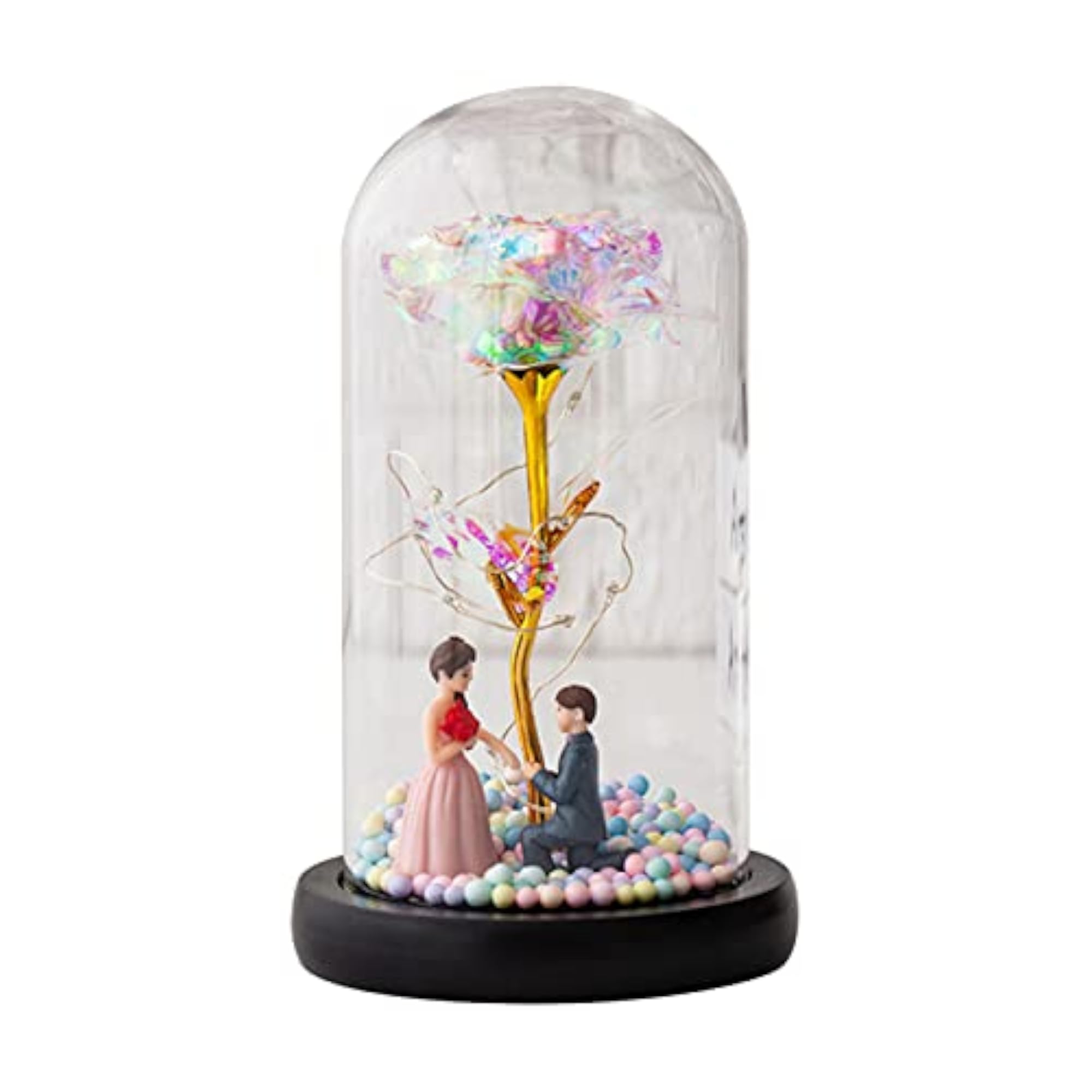 Glass Rose Flower LED Light, Forever Rose Gift