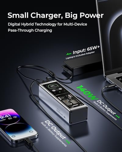 TALIX 140W Power Bank, 20000mAh Laptop Power Bank, PD 3.1 Fast Charging — view 4